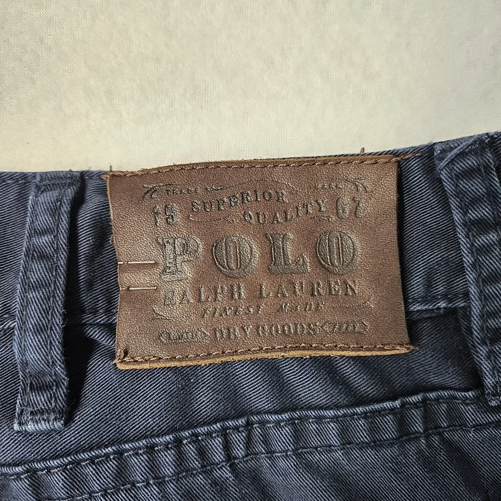 Polo Ralph Lauren Classic Fit Men's Jeans 38x34 Dark Wash Blue Zip Fly Straight